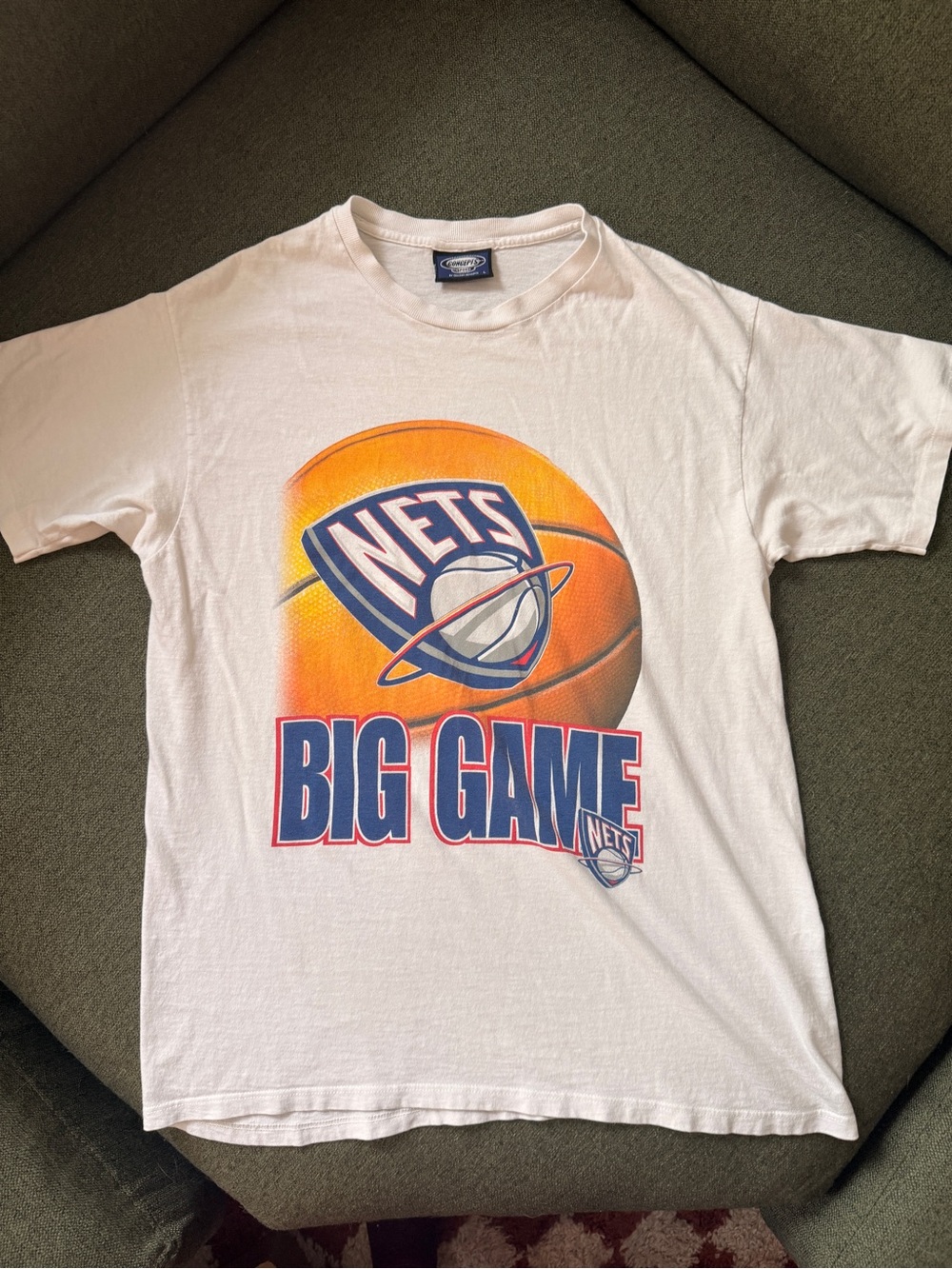 Nets 'Big Game' White Graphic T-Shirt